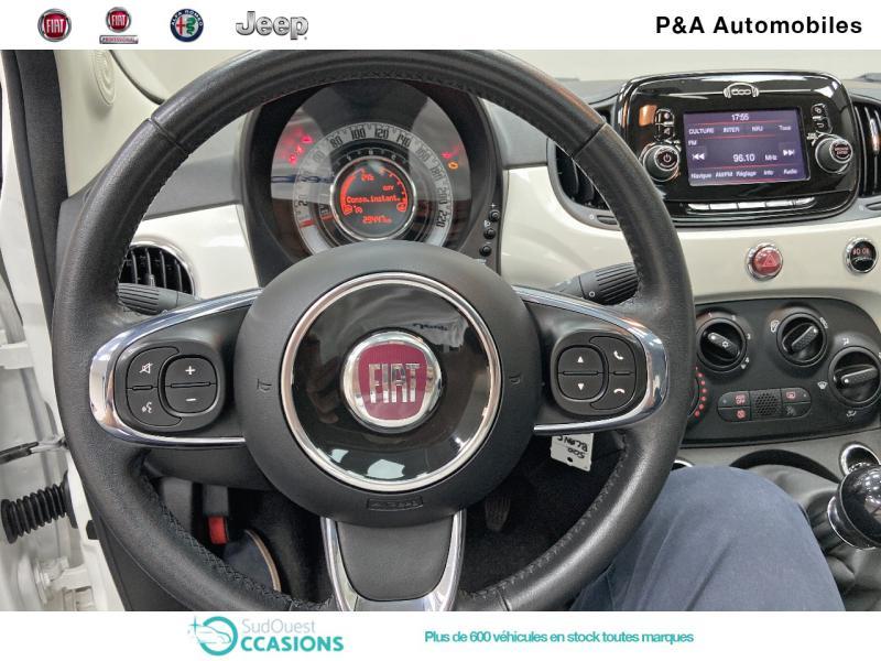 Photo 17 de l'offre de Fiat 500 1.2 8v 69ch Eco Pack Lounge Euro6d à 13 990 € chez SudOuest Occasions